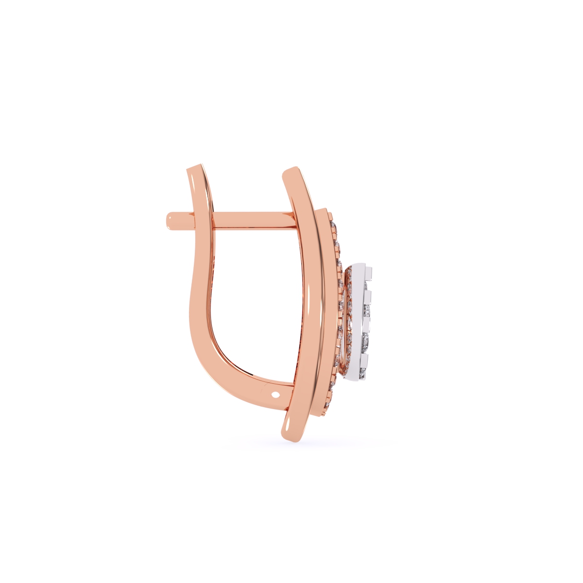 Dazzling Pear Shaped Halo Diamond Hoop Earrings